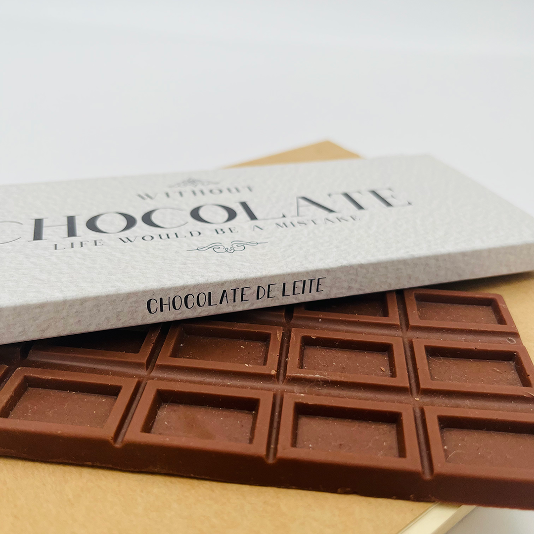 Tablete de chocolate caixa- Without chocolate life would be a mistake
