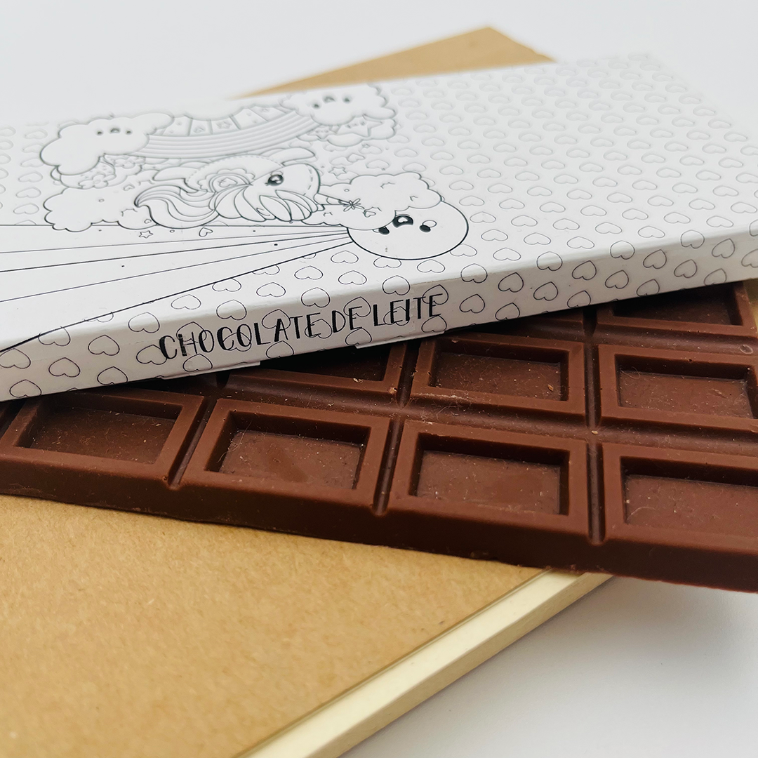 Tablete de chocolate caixa- Para pintar