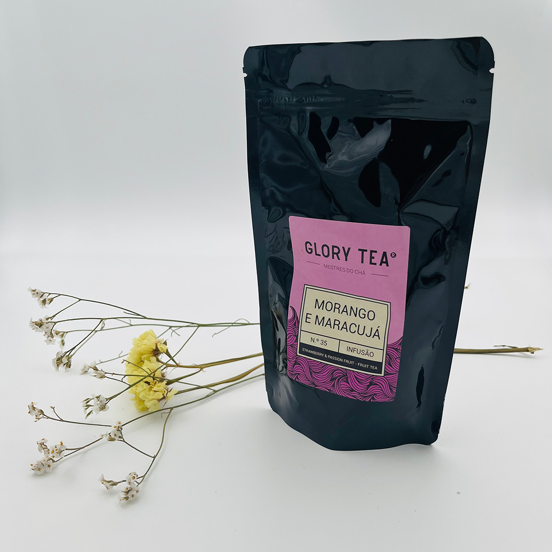 Infusão morango e maracujá