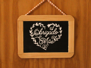 Ardósia “Obrigado mãe"