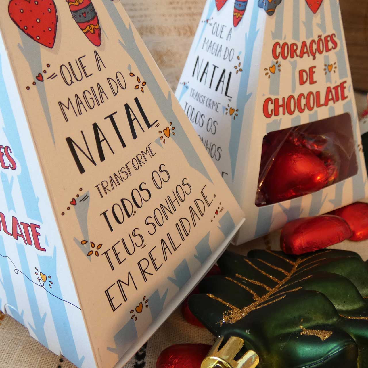 Pirâmide Corações de Chocolate Natal 100gr - Image 5